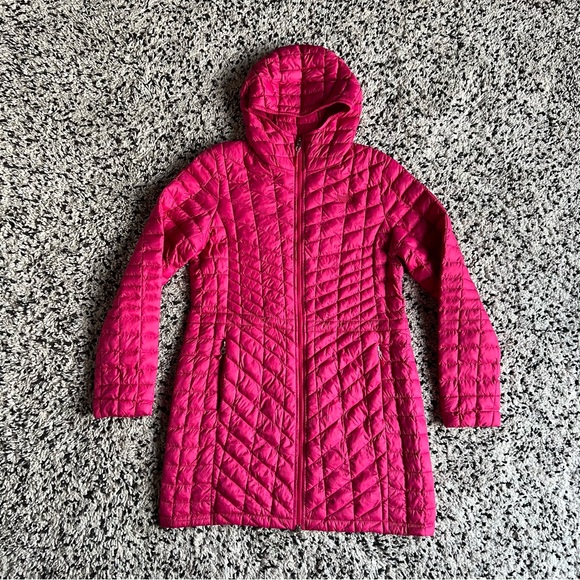 The North Face Jackets & Blazers - The North Face Women's Hot Pink Quilted Hooded Long Puffer Jacket